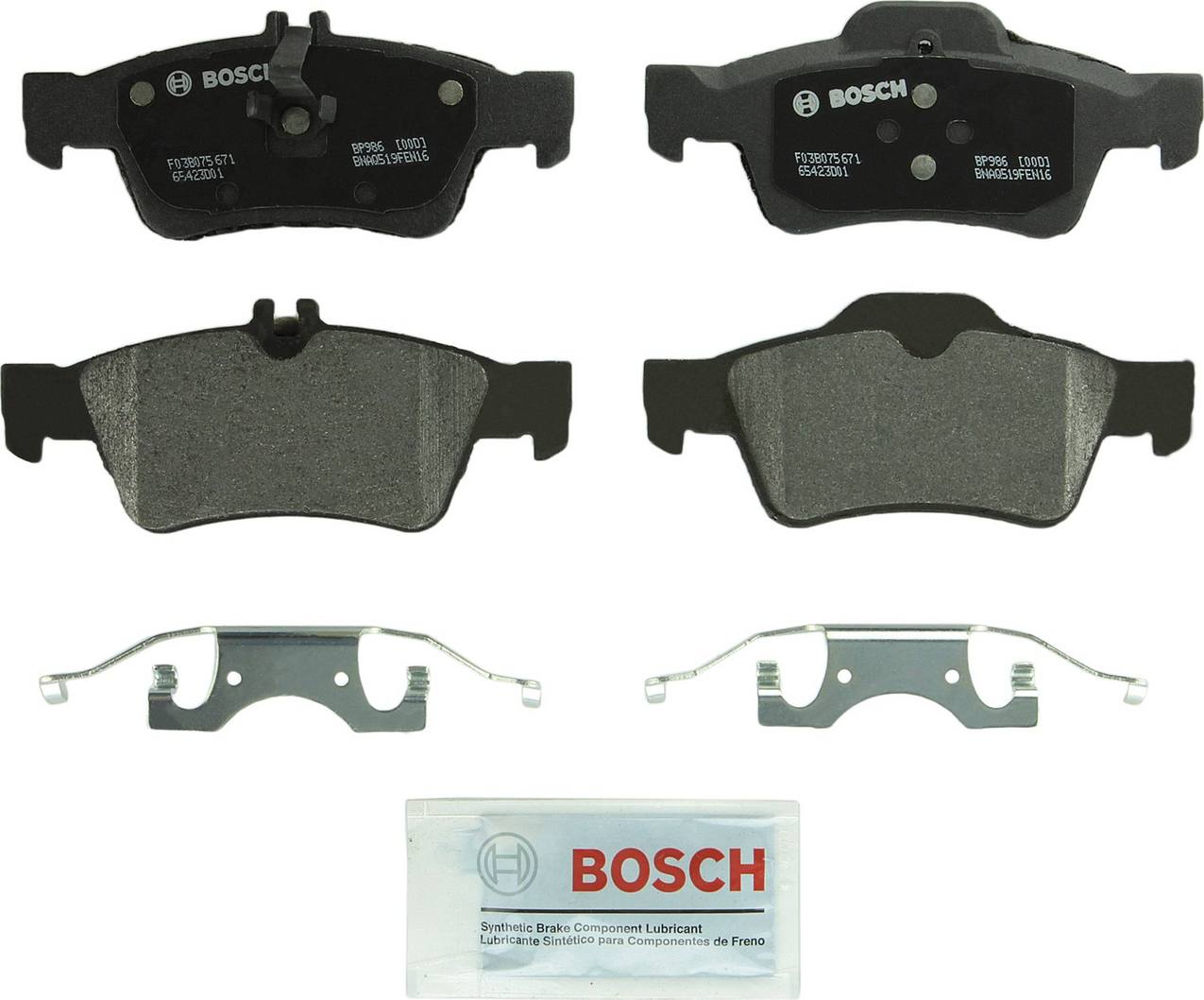 Mercedes-Benz Disc Brake Pad Set – Rear – Bosch 0004209804