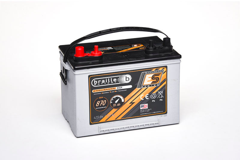 Braille Battery 34M Marine Endurance AGM Battery 870 CCA - B34M