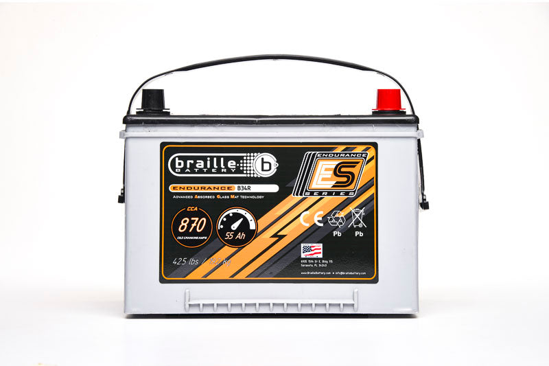 Braille Battery 34R Endurance AGM Battery 870 CCA - B34R