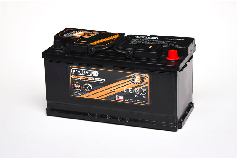 Braille Battery 49-H8-L5 Endurance AGM Battery 990 CCA - B49-H8-L5