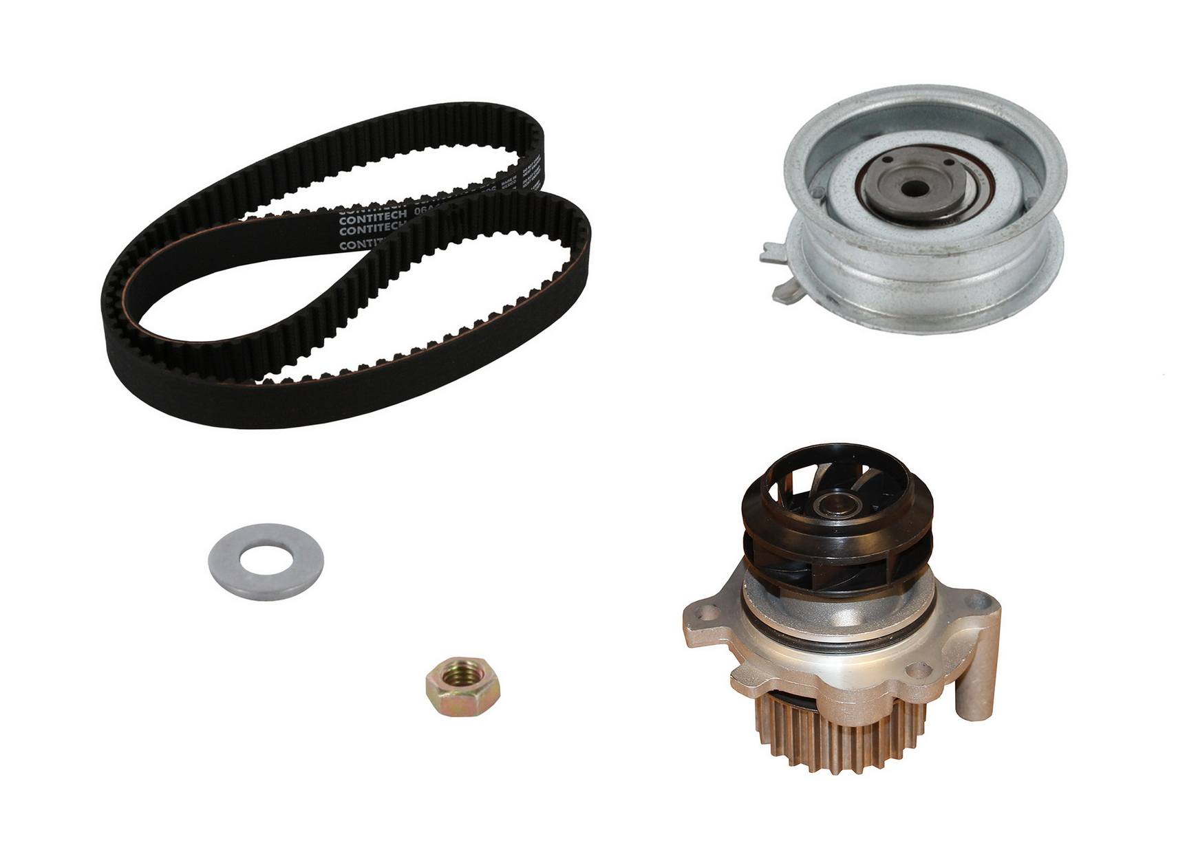 Engine Timing Belt Kit with Water Pump (With Plastic Impeller)