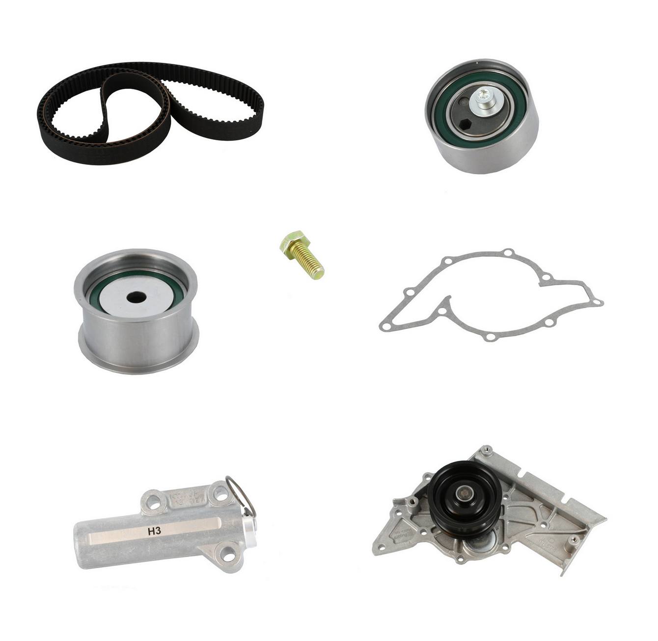 Engine Timing Belt Kit with Water Pump (With Metal Impeller) (With Tensioner)