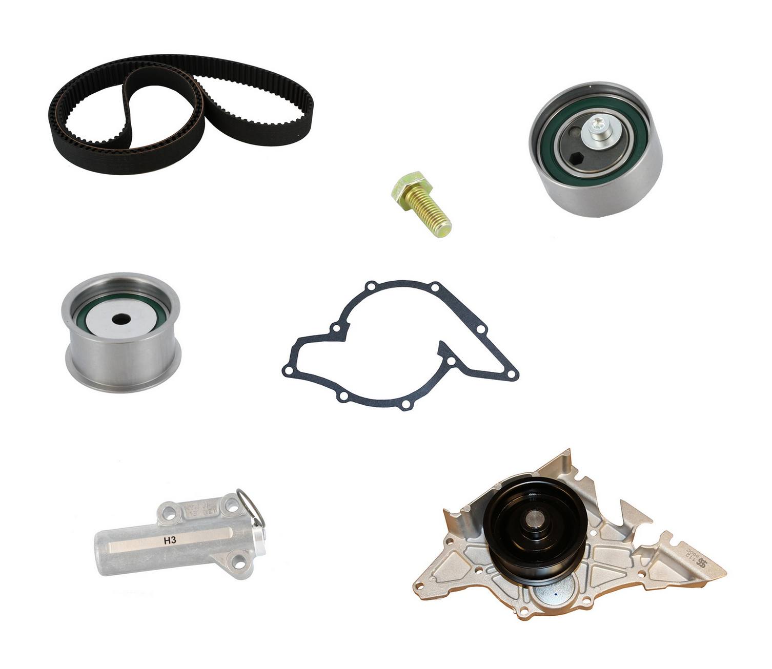 Engine Timing Belt Kit with Water Pump (With Plastic Impeller) (With Tensioner)