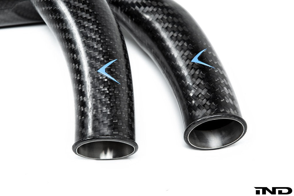 Eventuri BMW F8X M2C M3 M4 S55 Black Carbon Charge Pipe Set - Matte