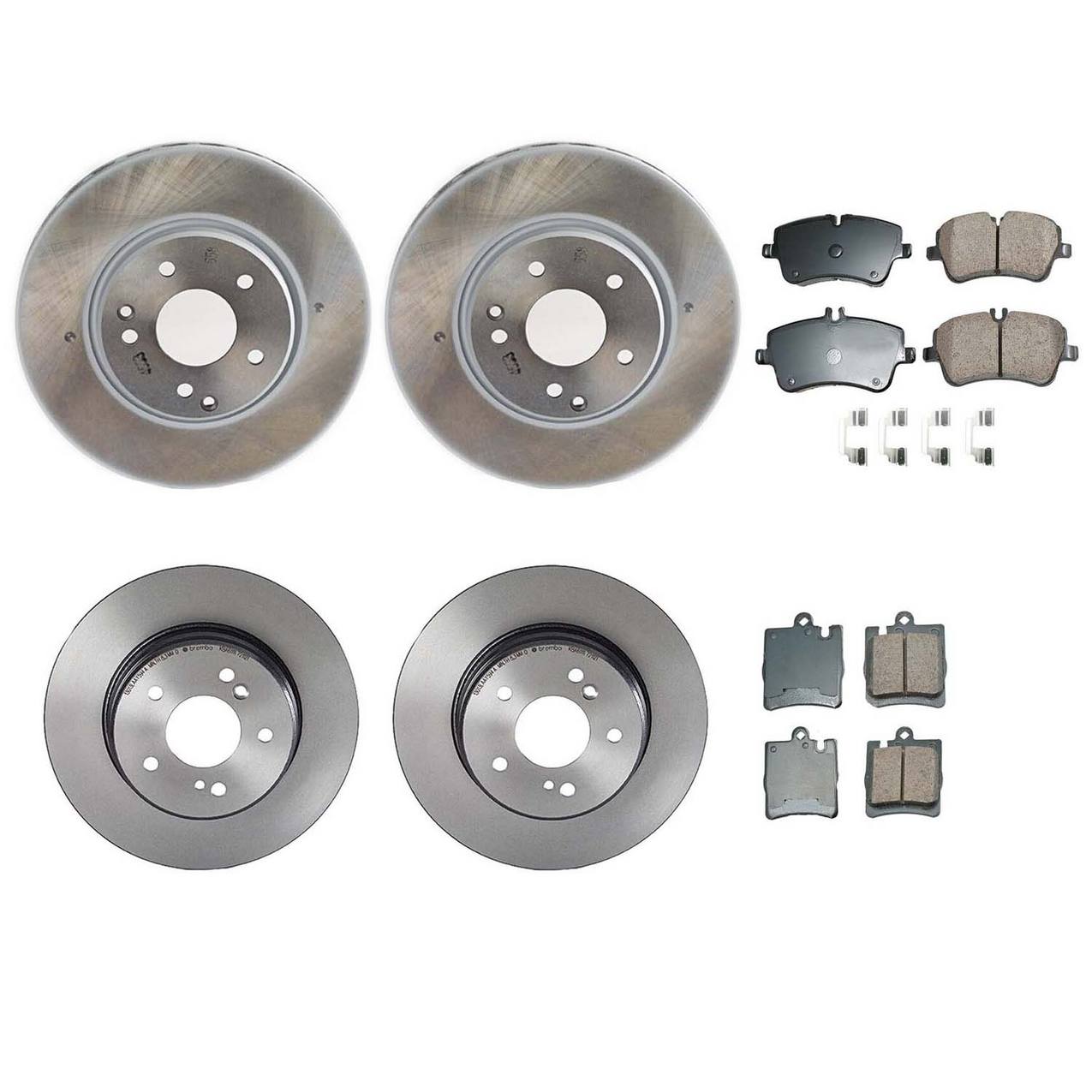 Mercedes-Benz Disc Brake Pad and Rotor Kit – Front and Rear (300mm) (290mm) (Ceramic) (EURO) 2034210512