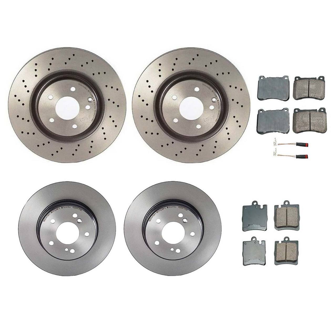 Mercedes-Benz Disc Brake Pad and Rotor Kit – Front and Rear (330mm) (290mm) (Ceramic) (EURO) 2034211312