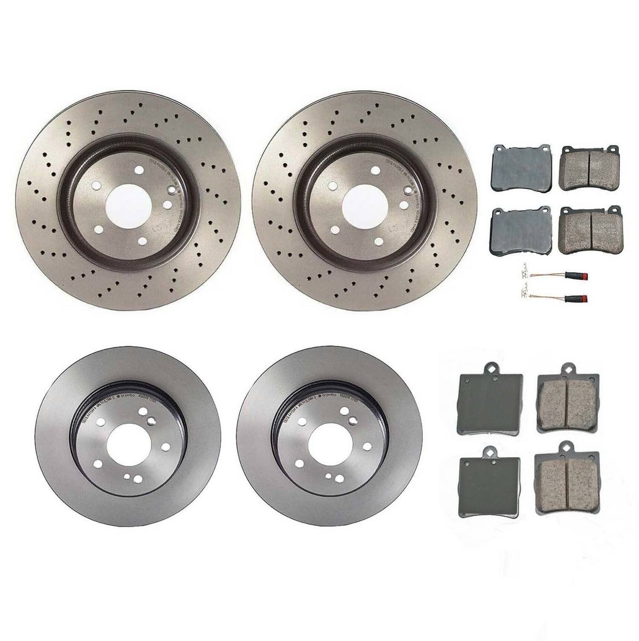 Mercedes-Benz Disc Brake Pad and Rotor Kit – Front and Rear (330mm) (290mm) (Ceramic) (EURO) 2034211312