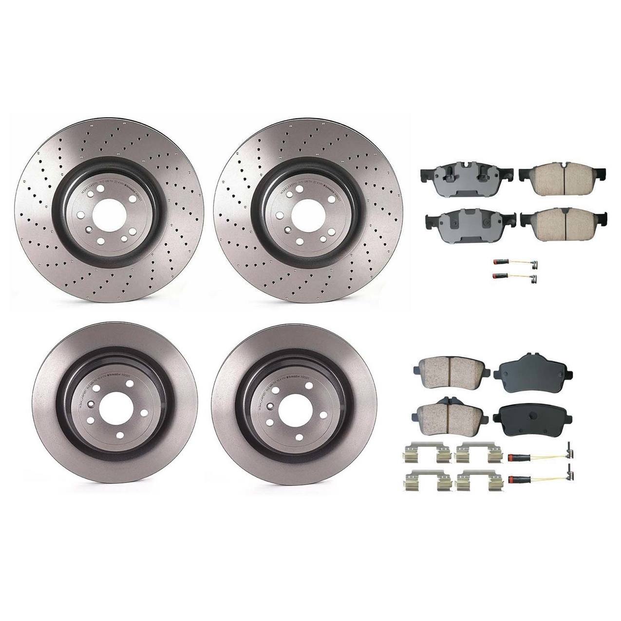 Mercedes-Benz Disc Brake Pad and Rotor Kit – Front and Rear (375mm) (330mm) (Ceramic) (EURO) 1664211600