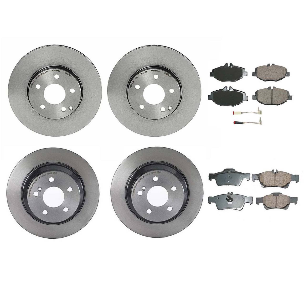 Mercedes-Benz Disc Brake Pad and Rotor Kit – Front and Rear (295mm) (300mm) (Ceramic) (EURO) 2114210812