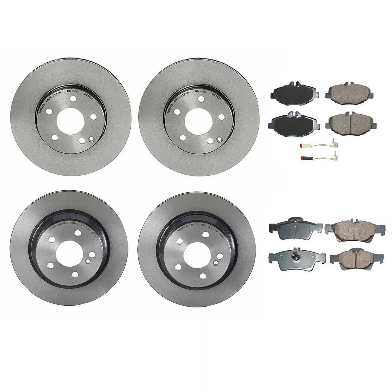 Mercedes-Benz Disc Brake Pad and Rotor Kit – Front and Rear (295mm) (300mm) (Ceramic) (EURO) 2114210812