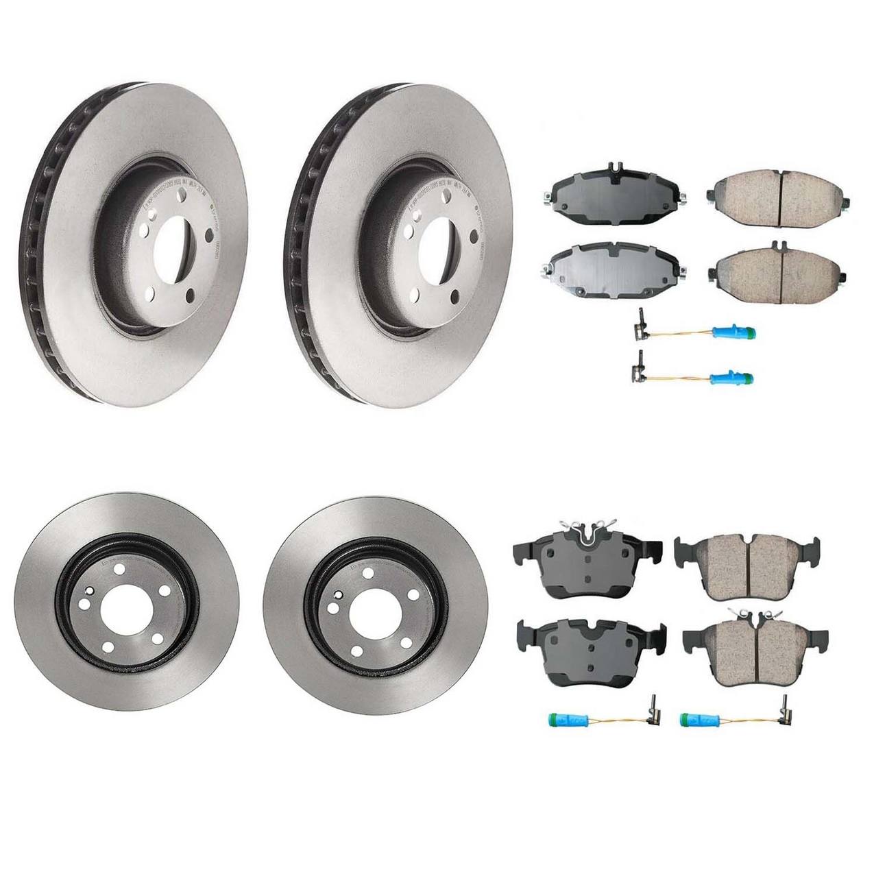 Mercedes-Benz Disc Brake Pad and Rotor Kit – Front and Rear (288mm) (290mm) (Ceramic) (EURO) 0004212712