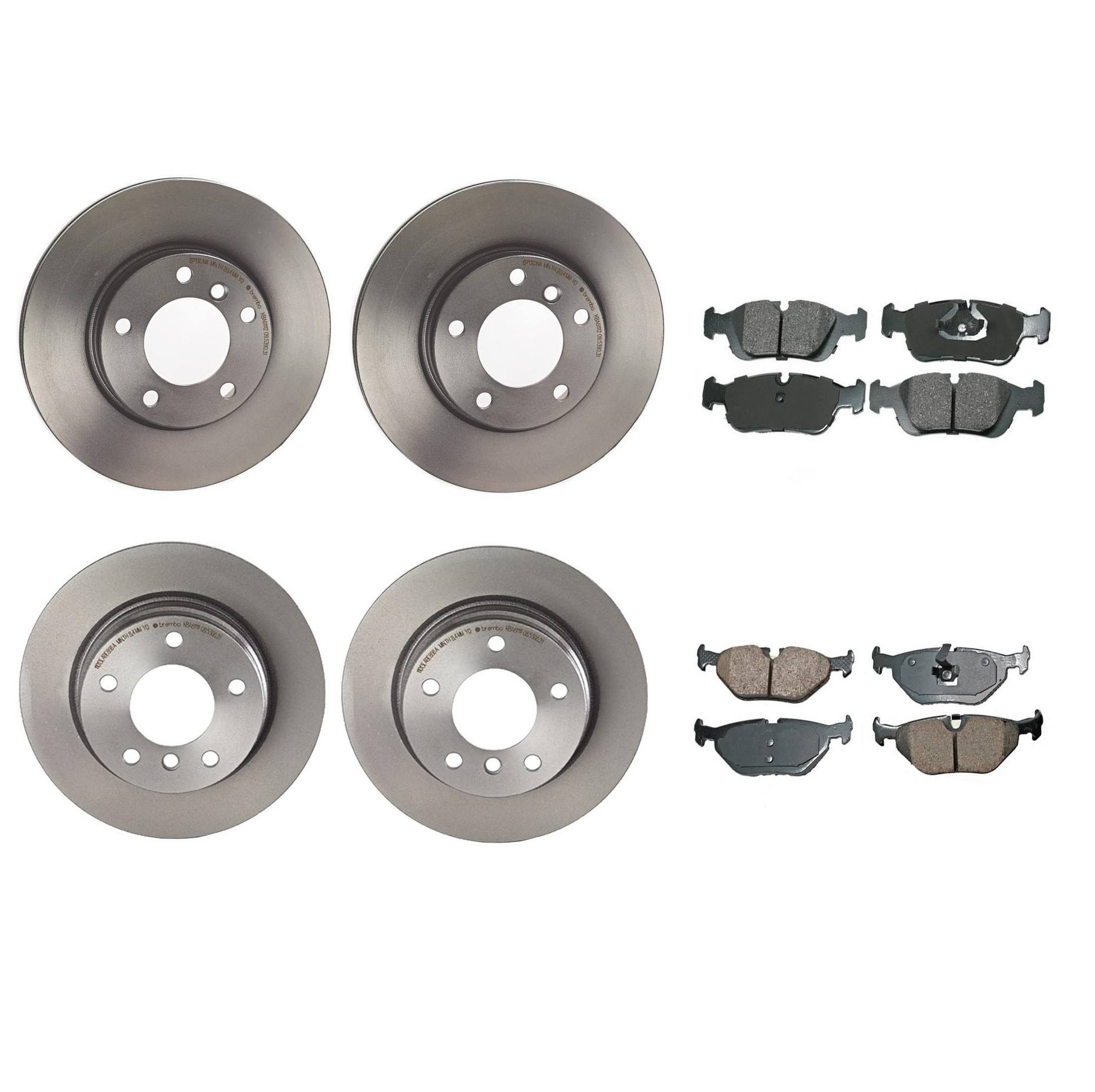 BMW Disc Brake Pad and Rotor Kit – Front and Rear (286mm/280mm) (Ceramic) (EURO) 34116864060