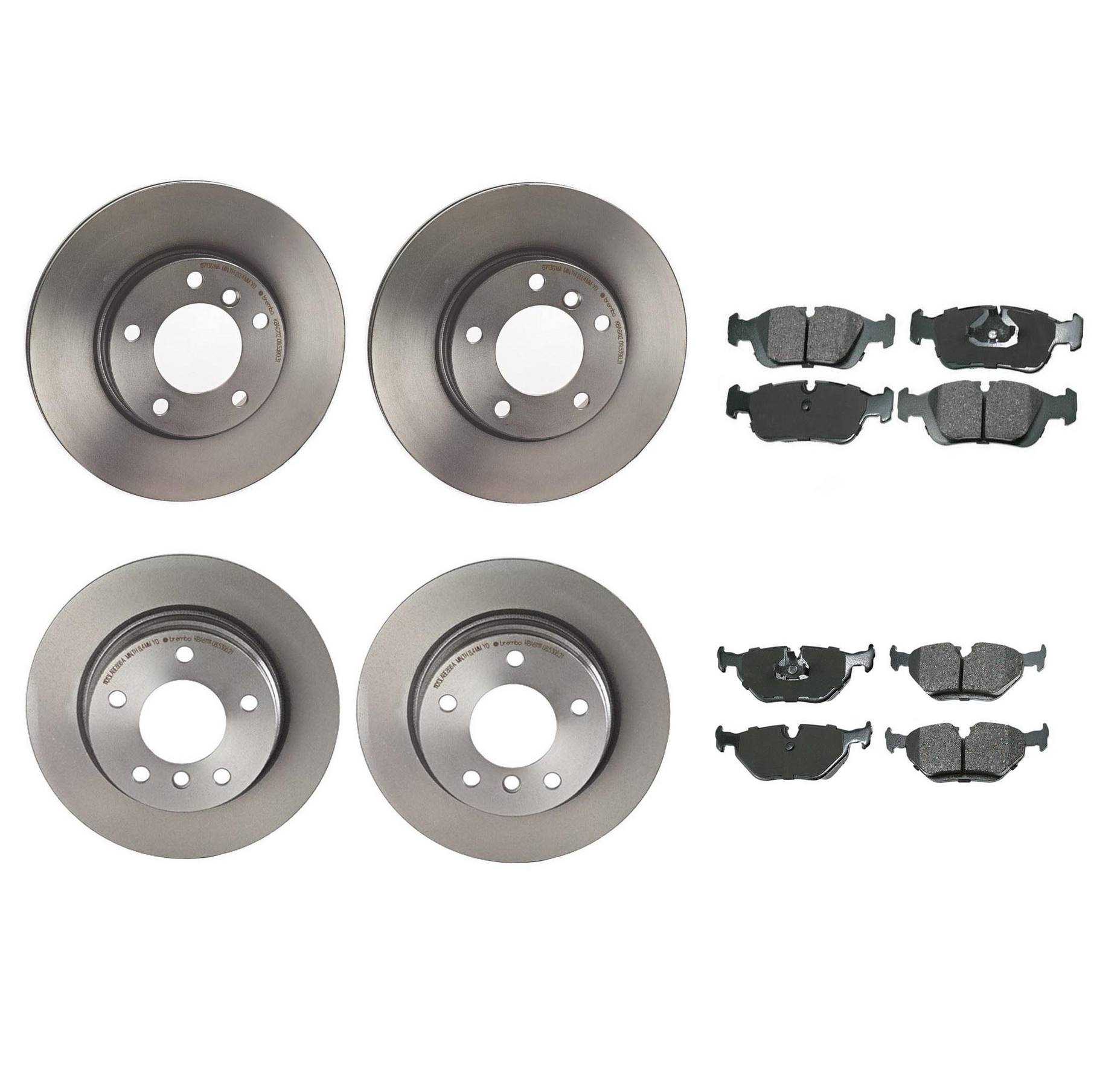 BMW Disc Brake Pad and Rotor Kit – Front and Rear (286mm/280mm) (Ceramic) (EURO) 34116864060