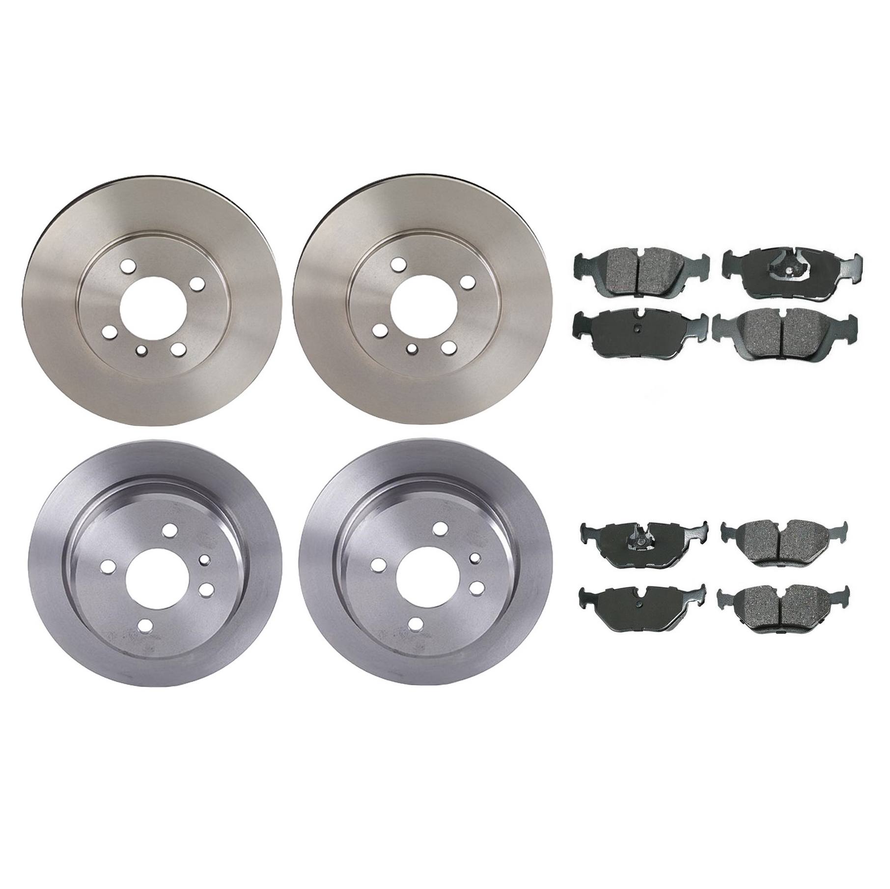 BMW Disc Brake Pad and Rotor Kit – Front and Rear (260mm/258mm) (Ceramic) (EURO) 34116752352