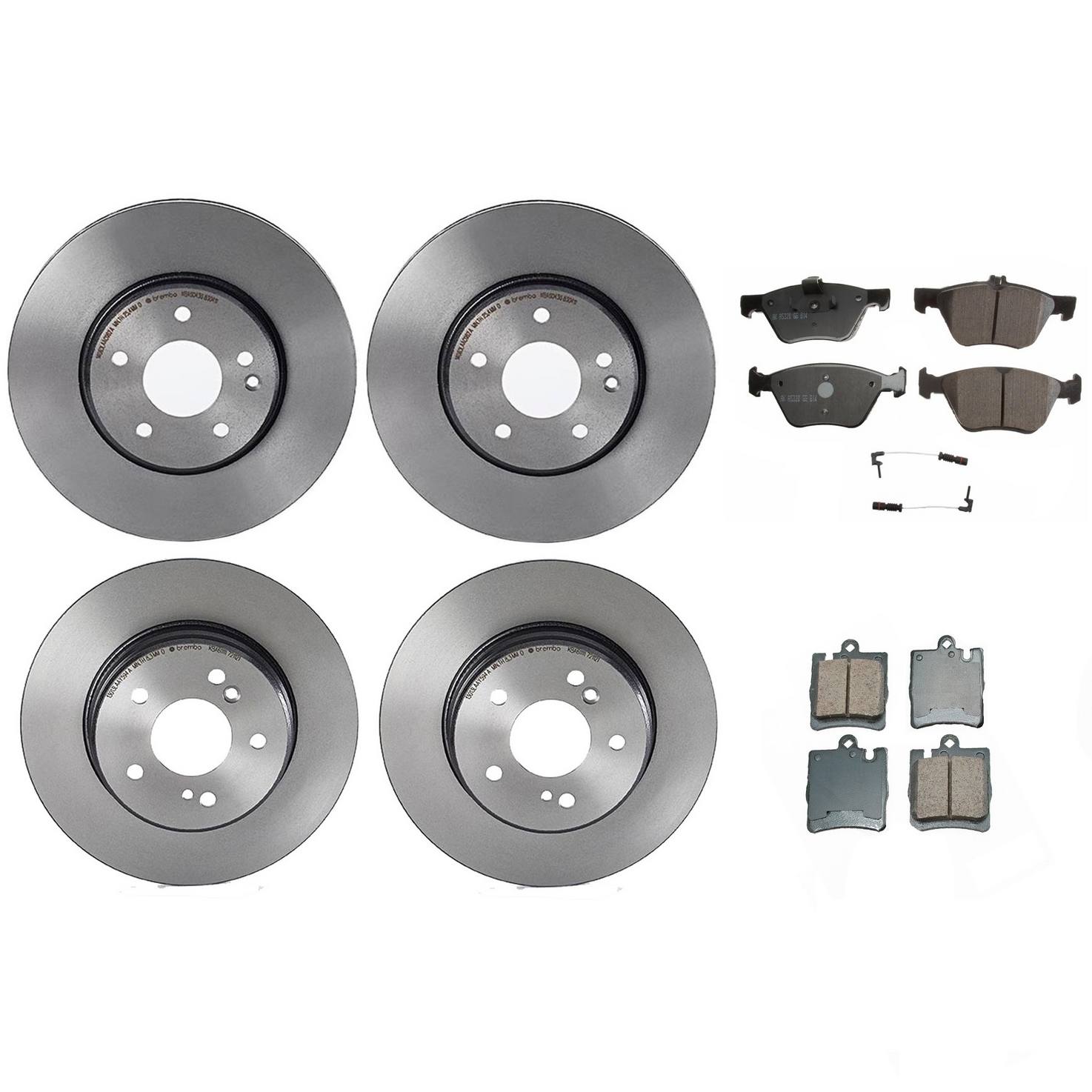 Mercedes-Benz Disc Brake Pad and Rotor Kit – Front and Rear (300mm/290mm) (Ceramic) (EURO) 5098064AC