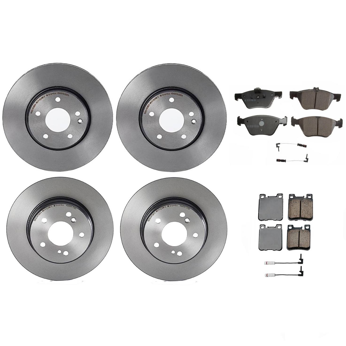 Mercedes-Benz Disc Brake Pad and Rotor Kit – Front and Rear (300mm/290mm) (Ceramic) (EURO) 5098064AC