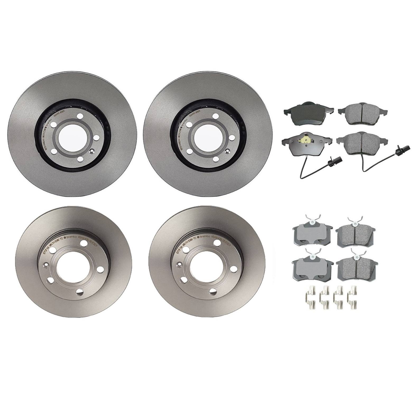 Audi Disc Brake Pad and Rotor Kit – Front and Rear (312mm/245mm) (Ceramic) (EURO) 8E0615301R