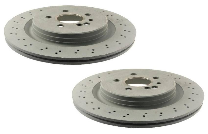 Mercedes-Benz Disc Brake Pad and Rotor Kit – Front and Rear (390mm/348mm) (Ceramic) (EURO) 2204212612