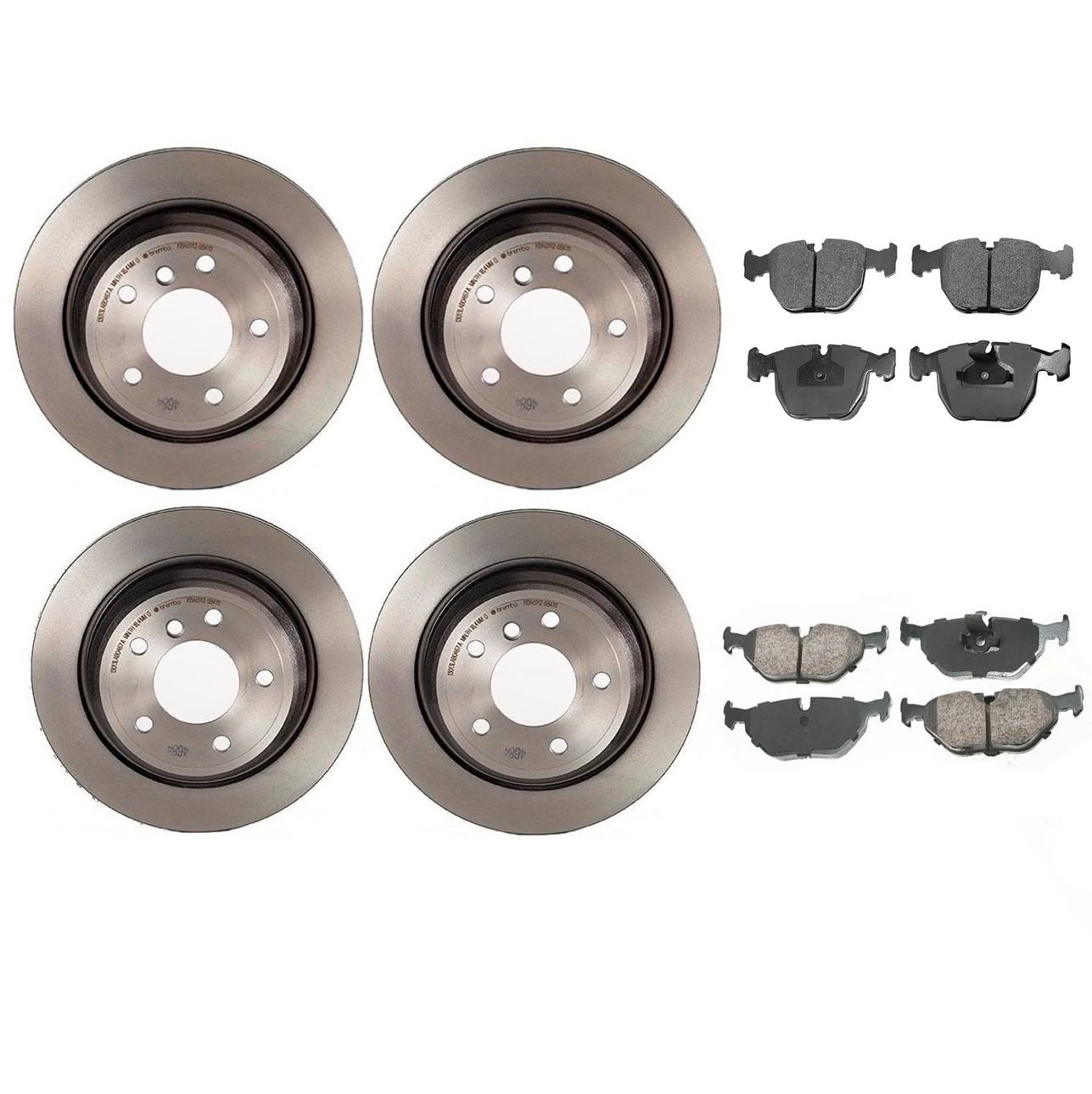 BMW Disc Brake Pad and Rotor Kit – Front and Rear (324mm/298mm) (Ceramic) (EURO) 34116767059