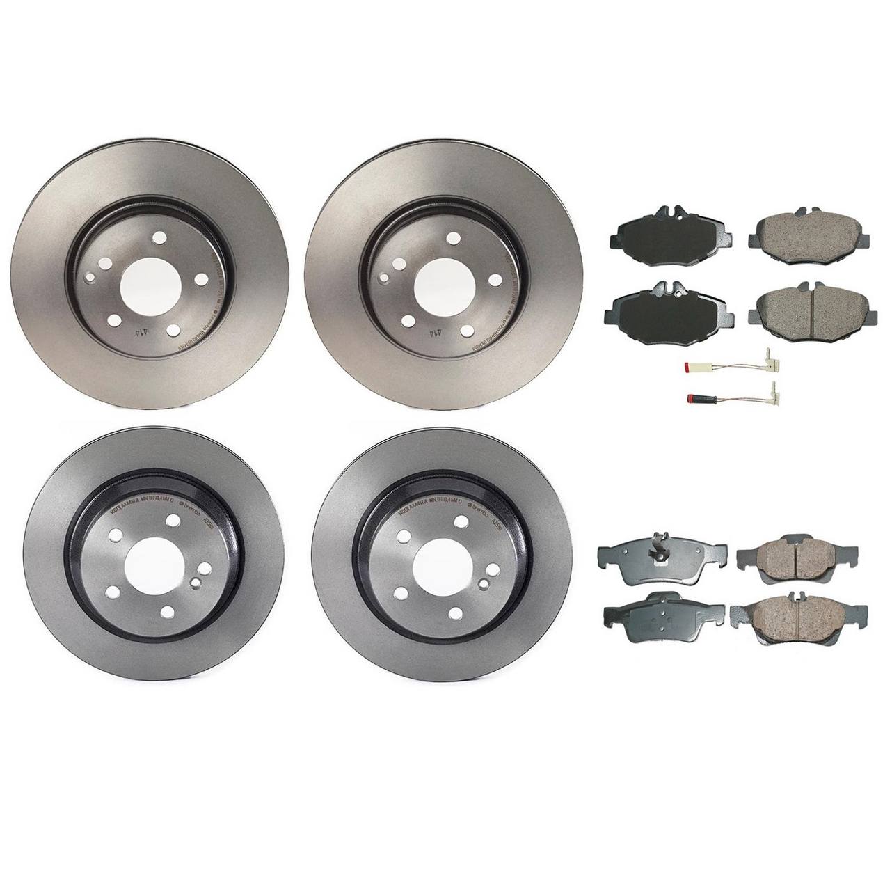 Mercedes-Benz Disc Brake Pad and Rotor Kit – Front and Rear (312mm/300mm) (Ceramic) (EURO) 2114210912