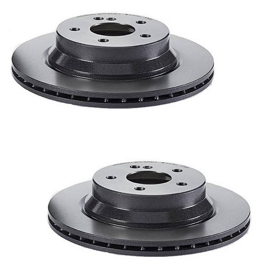 Mercedes-Benz Disc Brake Pad and Rotor Kit – Front and Rear (330mm/300mm) (Ceramic) (EURO) 2114211412