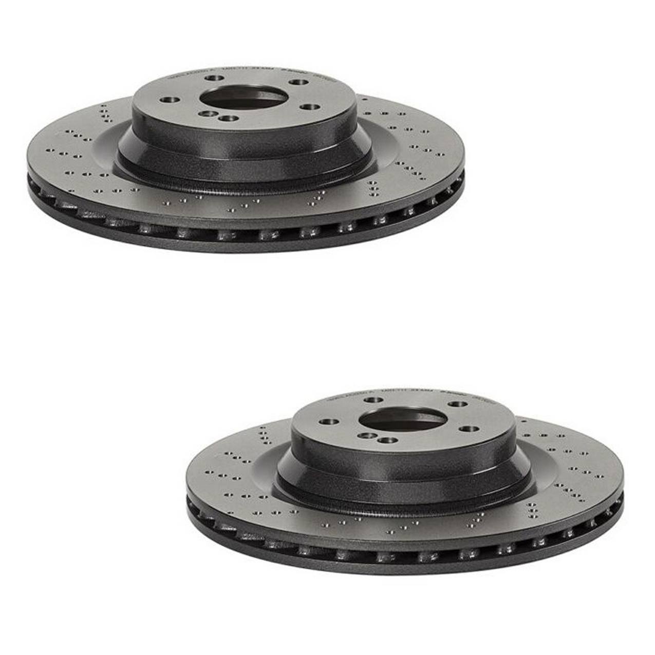 Mercedes-Benz Disc Brake Pad and Rotor Kit – Front and Rear (360mm/330mm) (Ceramic) (Drilled) (EURO) 2304210712