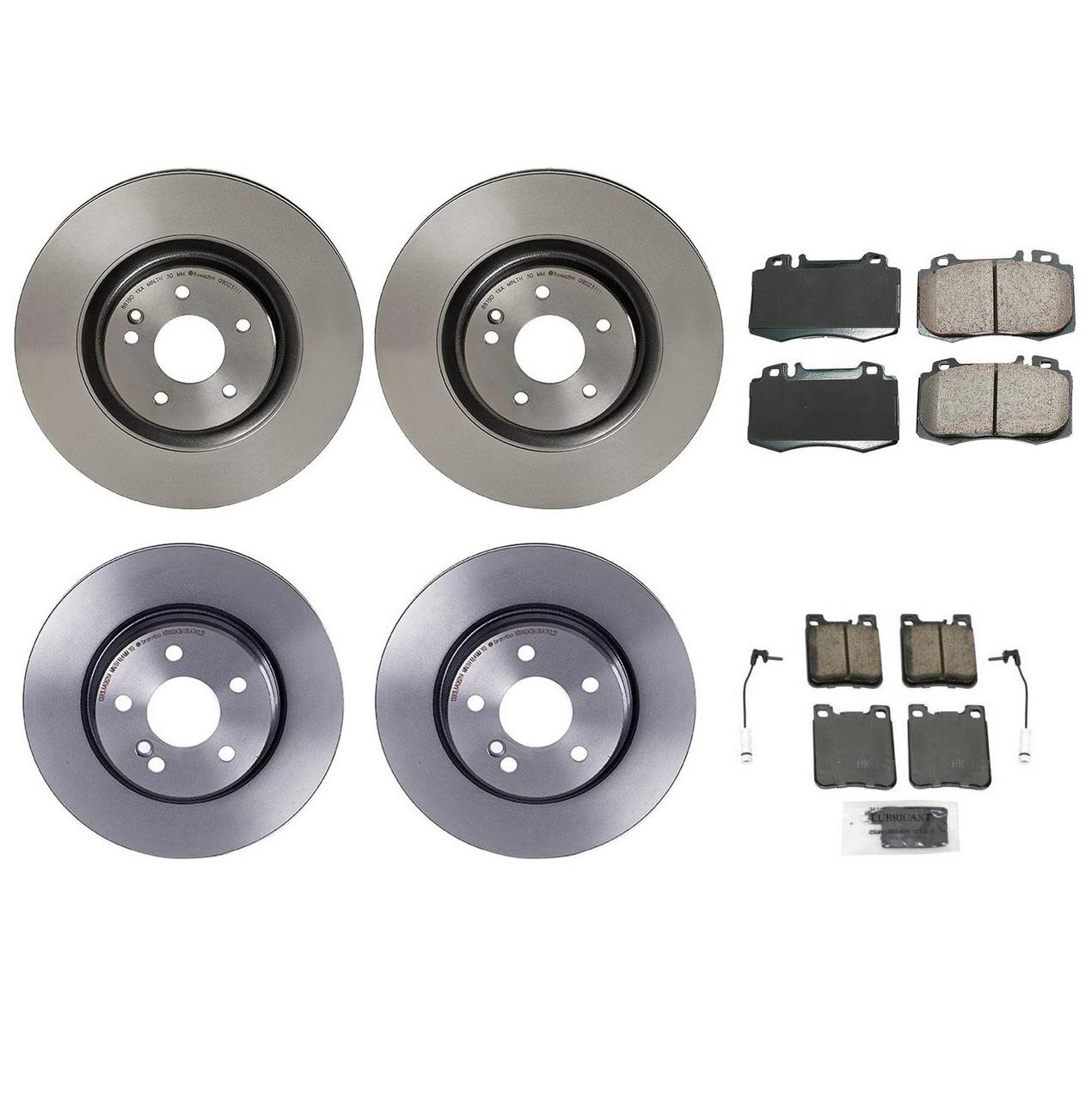 Mercedes-Benz Disc Brake Pad and Rotor Kit – Front and Rear (334mm/300mm) (Ceramic) (EURO) 129421211264