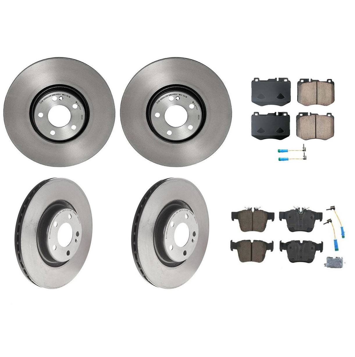 Mercedes-Benz Disc Brake Pad and Rotor Kit – Front and Rear (342mm/320mm) (Ceramic) (EURO) 0004212812