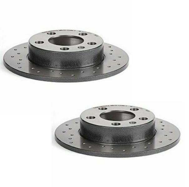 Volkswagen Disc Brake Pad & Rotor Kit – Front & Rear (Xtra) (Drilled) (280/232mm) (Ceramic) (EURO) 1J0615301P