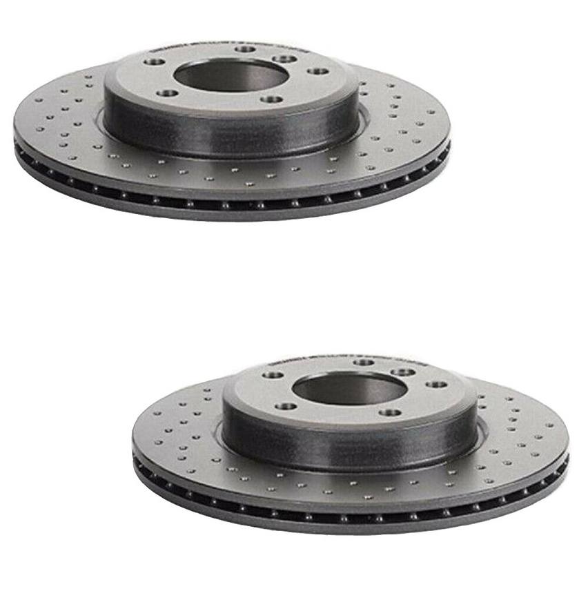 BMW Disc Brake Pad & Rotor Kit – Front & Rear (Xtra-Drilled) (300mm/294mm) (Ceramic) (EURO) 34116864058