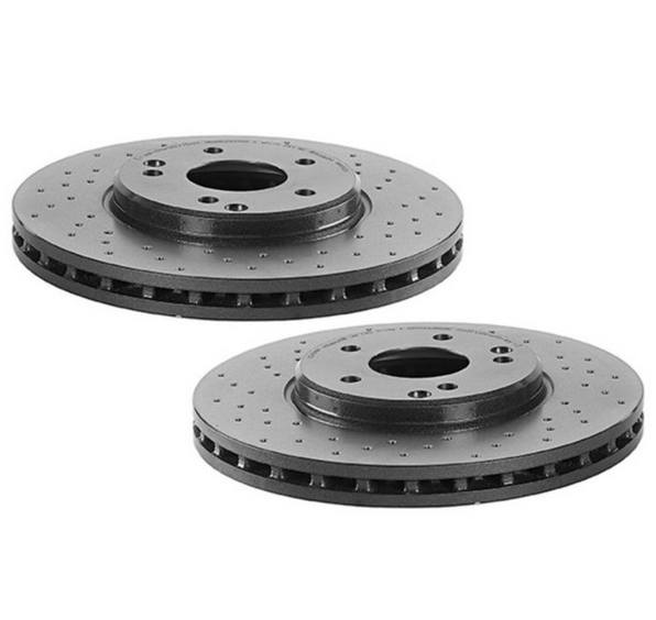 Mercedes-Benz Disc Brake Pad & Rotor Kit – Front & Rear (Xtra-Drilled) (300mm/290mm) (Ceramic) (EURO) 2034210512