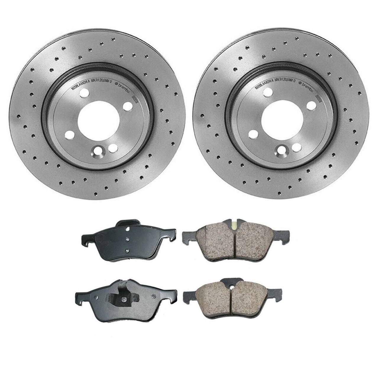 Mini Disc Brake Pad and Rotor Kit – Front (Xtra) (Cross-Drilled) (276mm) (Ceramic) (EURO) 34111502891