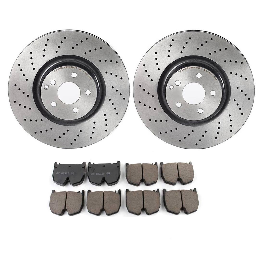 Mercedes-Benz Disc Brake Pad and Rotor Kit – Front (320mm) (Ceramic) (EURO) 2304210712