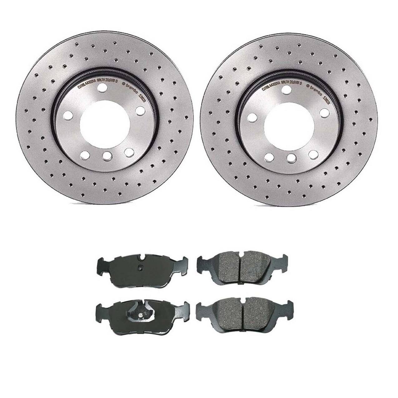 BMW Disc Brake Pad and Rotor Kit – Front (Xtra) (Drilled) (286mm) (Ceramic) (EURO) 34116864060