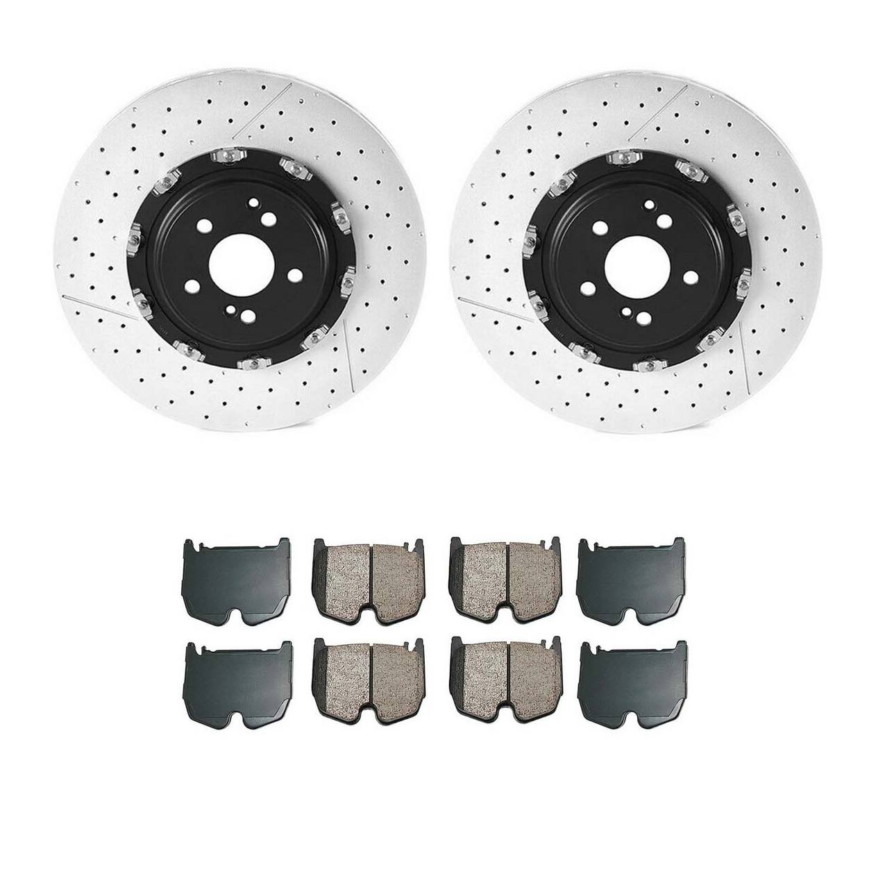 Mercedes-Benz Disc Brake Pad and Rotor Kit – Front (390mm) (Ceramic) (EURO) 2304211212