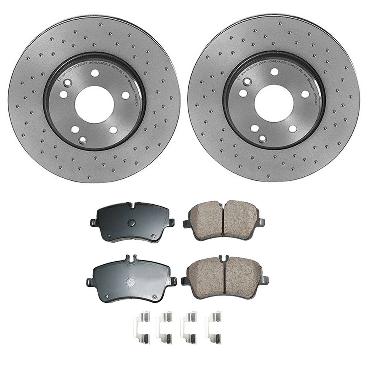 Mercedes-Benz Disc Brake Pad and Rotor Kit – Front (300mm) (Xtra) (Ceramic) (EURO) 2034210512