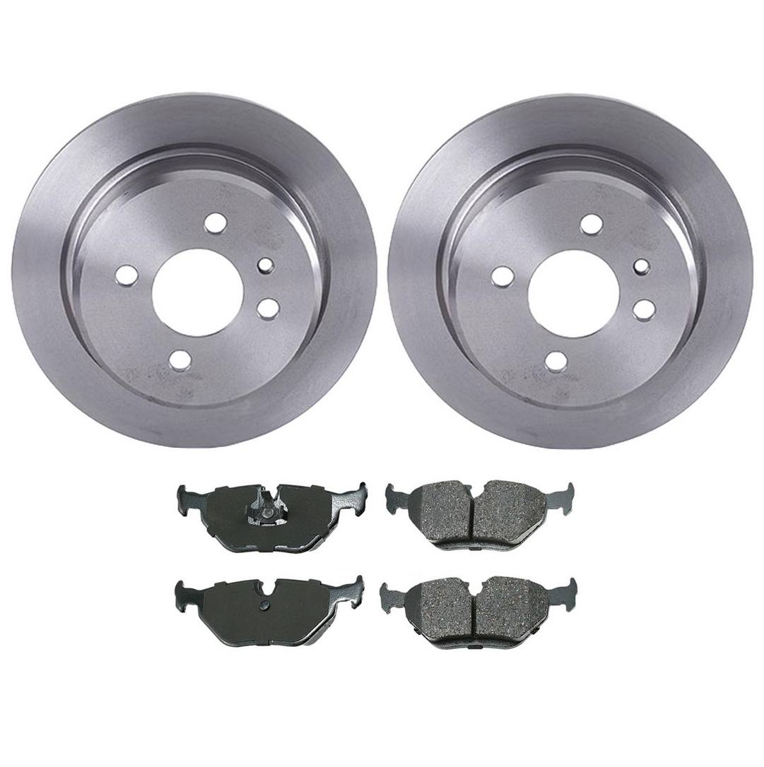 BMW Disc Brake Pad and Rotor Kit – Rear (258mm) (Ceramic) (EURO) 34216755408