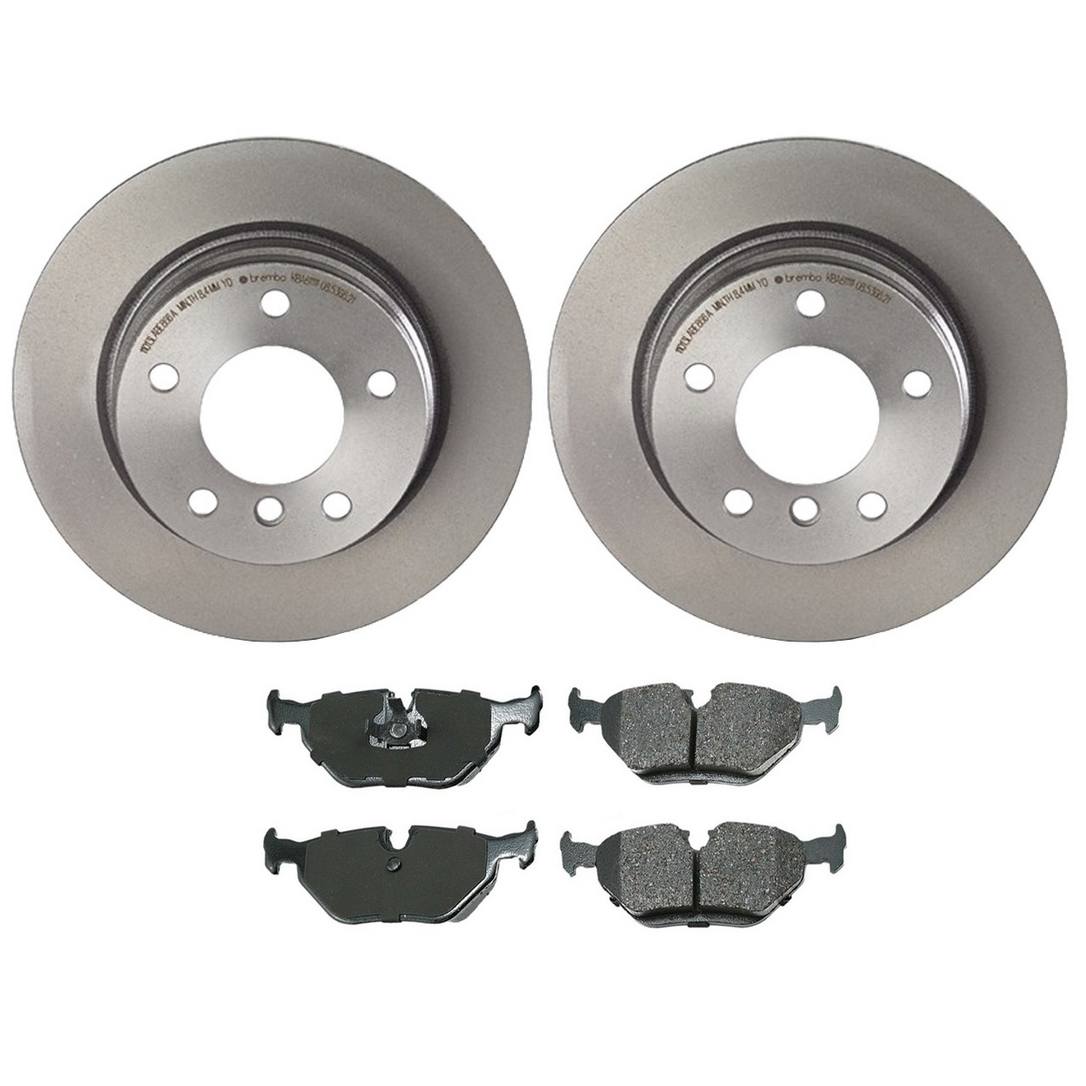 BMW Disc Brake Pad and Rotor Kit – Rear (280mm) (Ceramic) (EURO) 34216864051