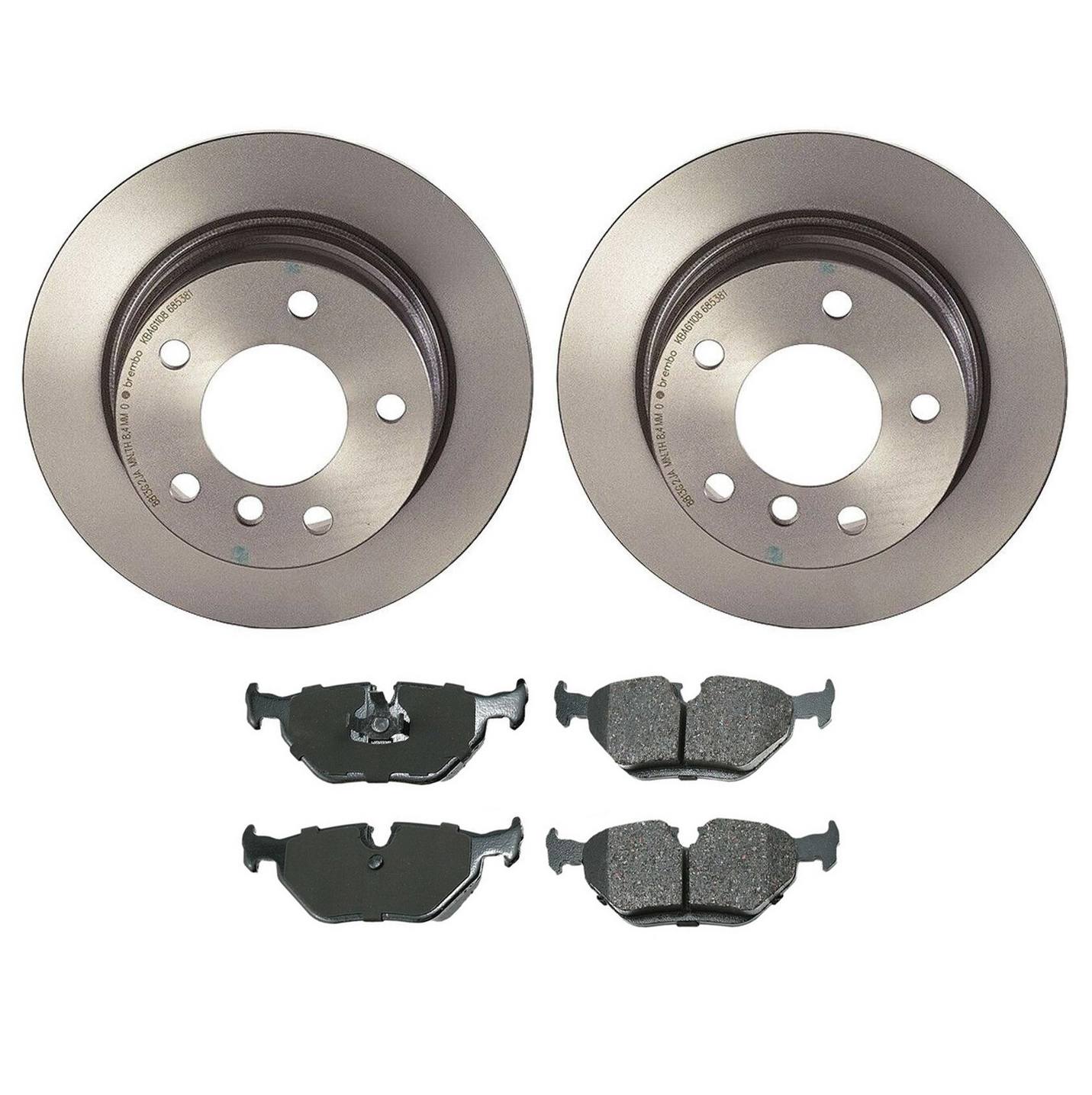 BMW Disc Brake Pad and Rotor Kit – Rear (272mm) (Ceramic) (EURO) 34216794298