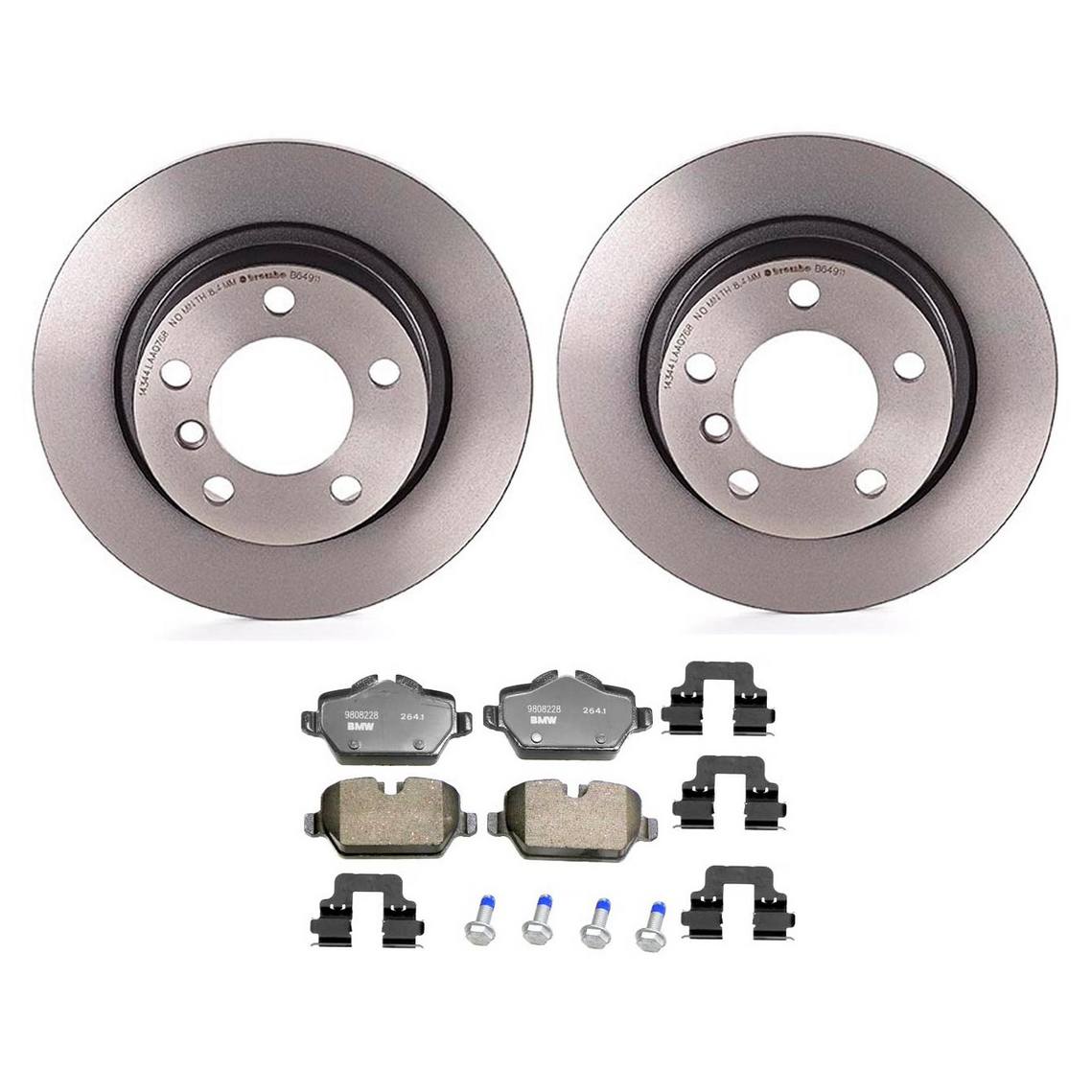 Mini Disc Brake Pad and Rotor Kit – Rear (280mm) (Ceramic) (EURO) BD180445