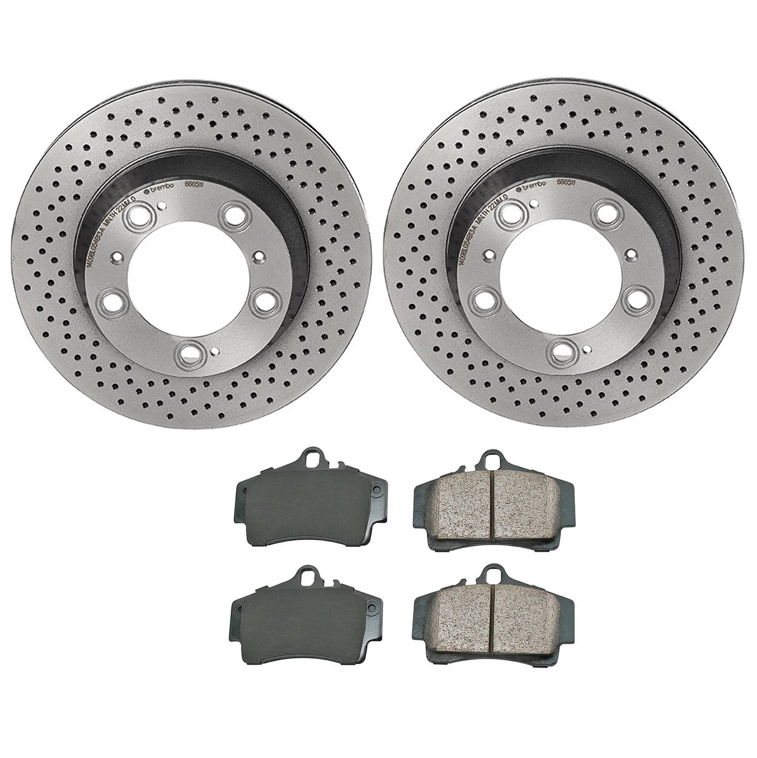 Porsche Disc Brake Pad and Rotor Kit – Rear (299mm) (Ceramic) (EURO) 99635240105