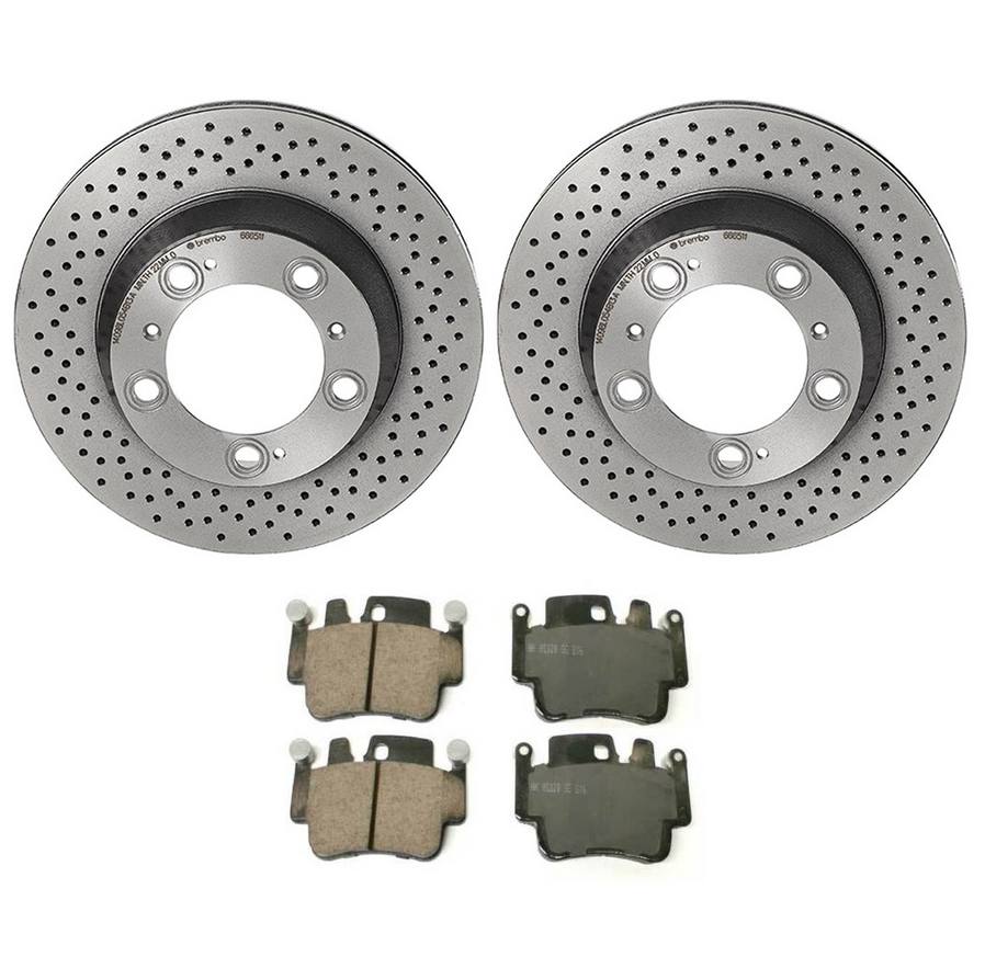 Porsche Disc Brake Pad and Rotor Kit – Rear (299mm) (Ceramic) (EURO) 99635240105