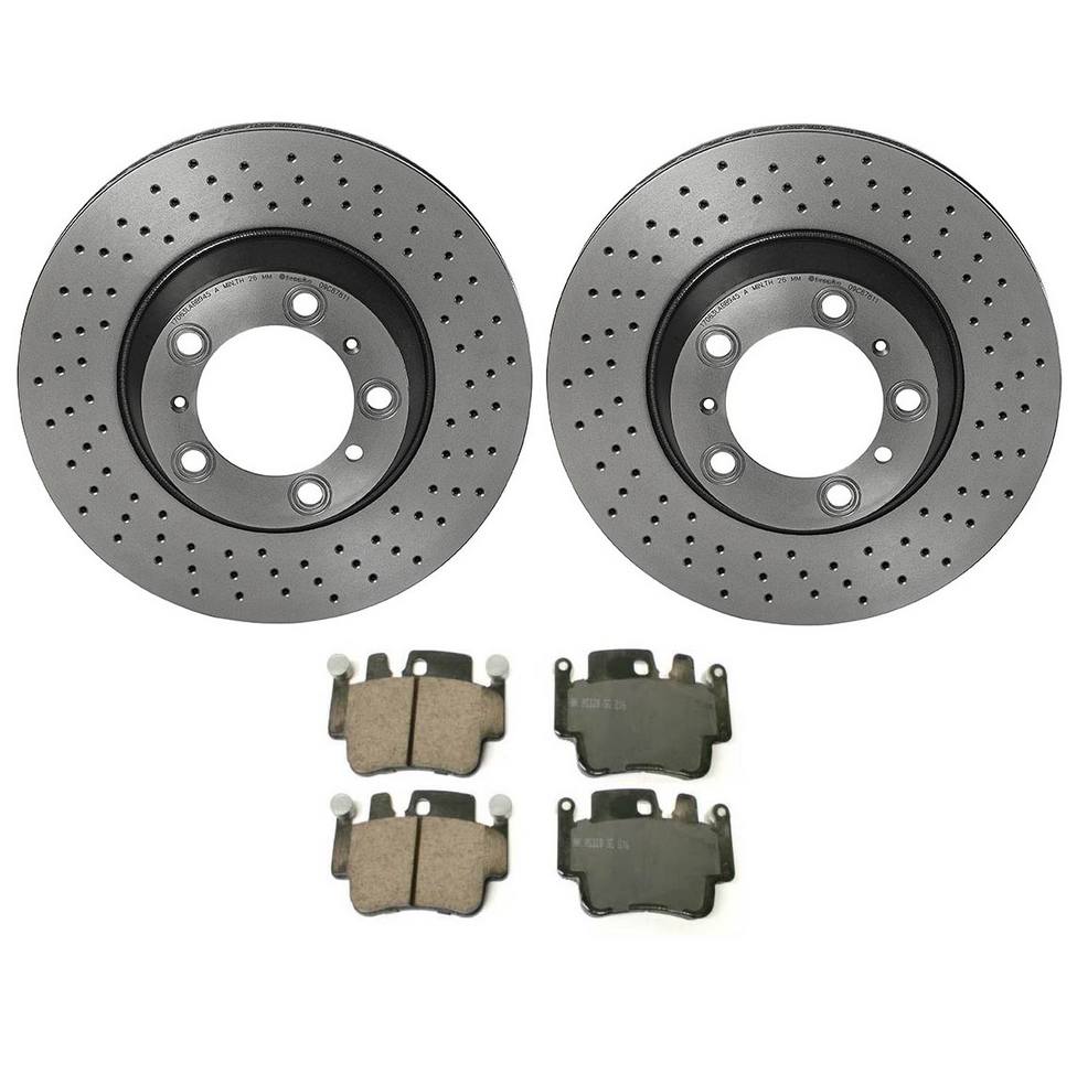 Porsche Disc Brake Pad and Rotor Kit – Rear (330mm) (Ceramic) (EURO) 99635240603