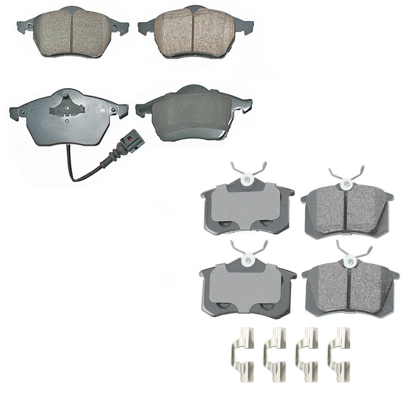 Audi Volkswagen Disc Brake Pad Kit – Front and Rear (Ceramic) (EURO) 8N0698151E