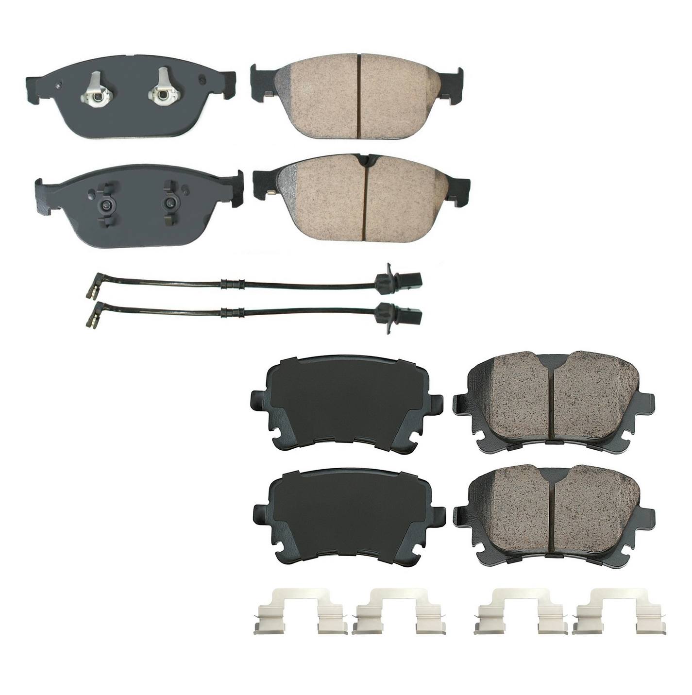 Audi Disc Brake Pad Set Kit – Front and Rear (Ceramic) (EURO) 8R0698151R