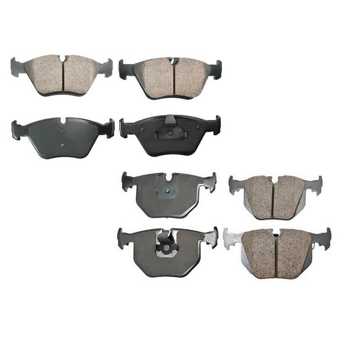 BMW Disc Brake Pad Set Kit – Front and Rear (Ceramic) (EURO) 34112282995