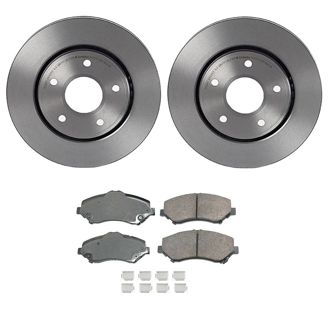 Volkswagen Disc Brake Pad and Rotor Kit – Front (302mm) (Ceramic) (Performance) 7B0615301C