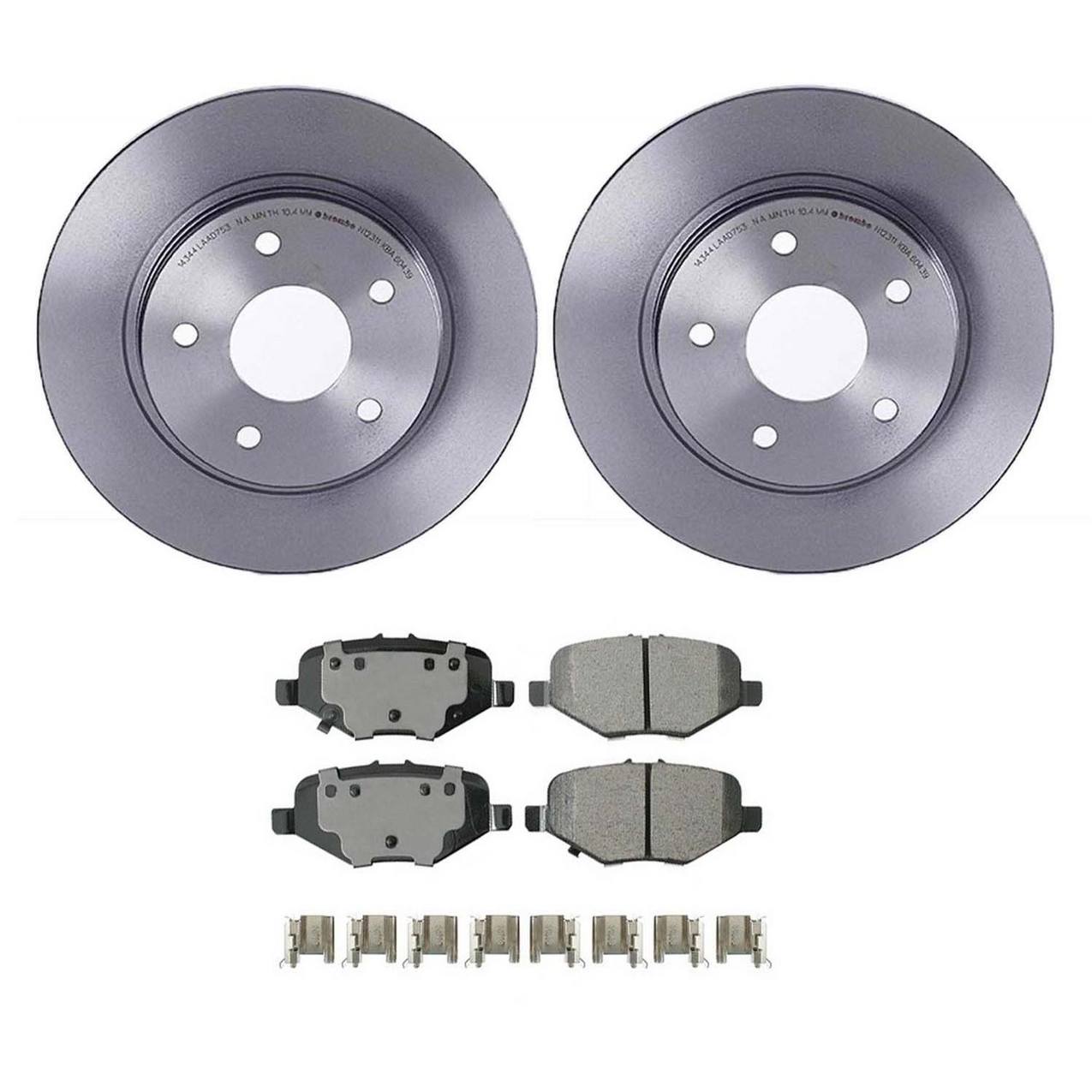 Volkswagen Disc Brake Pad and Rotor Kit – Rear (305mm) (Ceramic) (Performance) 7B0615601B