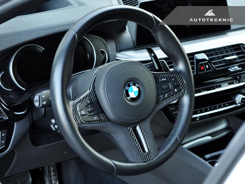 AutoTecknic G11 / G12 7-Series - Carbon Alcantara Steering Wheel Trim