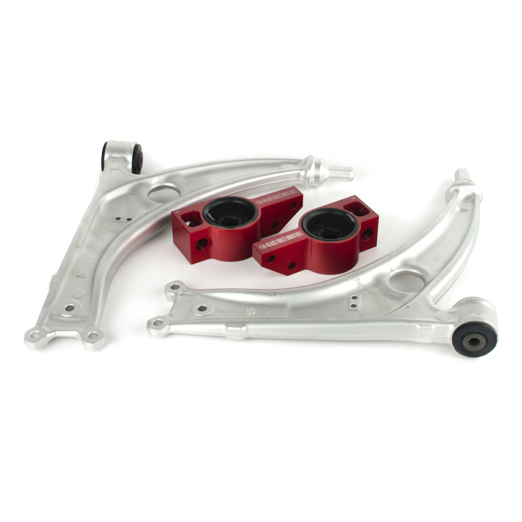 BFI MK5 / MK6 Caster+ Rear Control Arm Brackets, TTRS Bushings and Aluminum Lower Control Arms